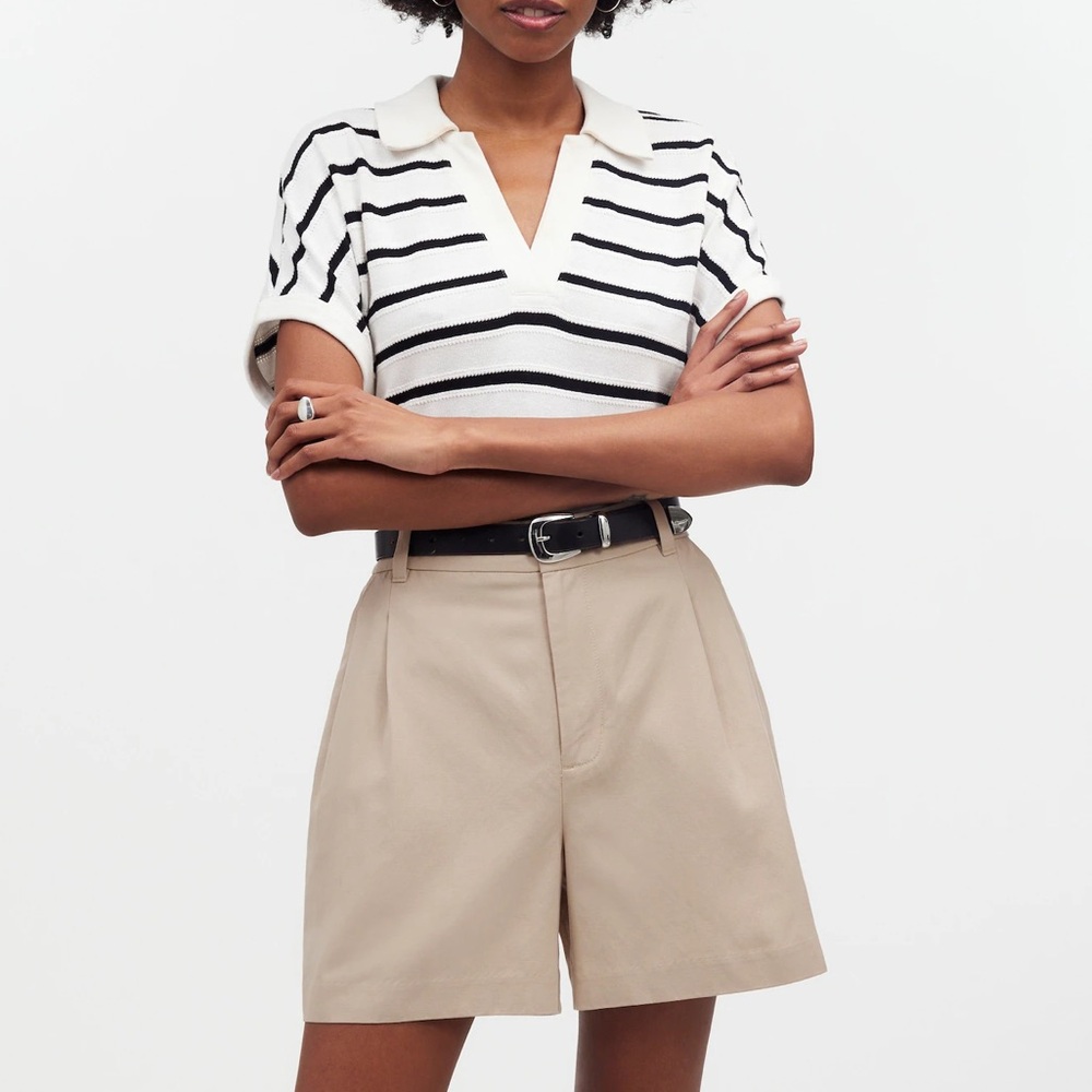 NWT Madewell Harlow Twill Khaki Shorts